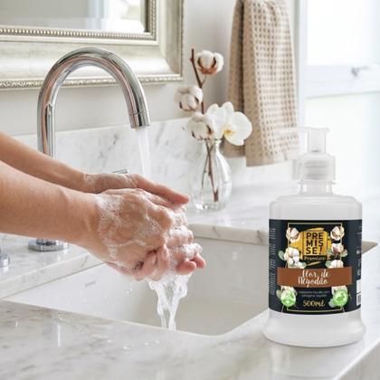 Imagem de Sabonete Líquido Para Mãos e Corpo Flor de Algodão 500ml Premisse Gold