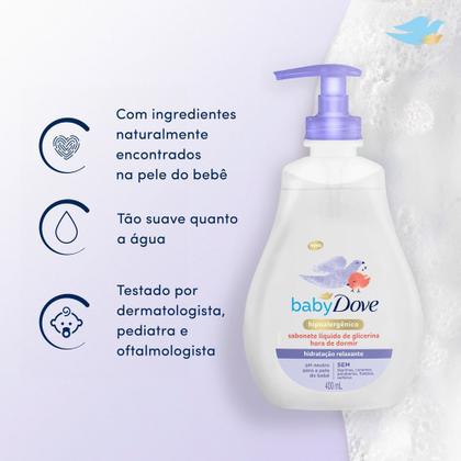 Imagem de Sabonete Líquido Relaxante De Glicerina Baby Dove Hora De Dormir 400ml