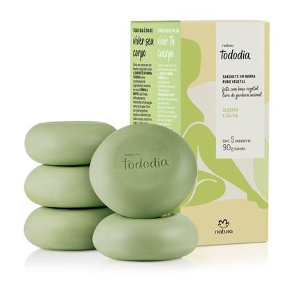 Sabonete Natura Tododia Alecrim e Sálvia 5x90g Imagem de Sabonete Natura Tododia Alecrim e Sálvia 5x90g