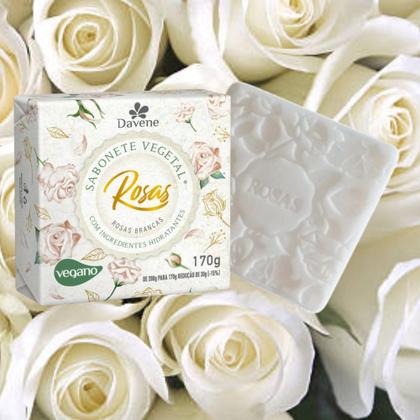 Imagem de Sabonete Vegetal Rosas Brancas 170G Davene
