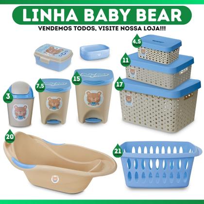 Imagem de Saboneteira Banheira Porta Sabonete Sabão Infantil Baby Bear Menino Menina Infantil Rosa Azul
