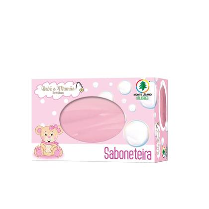 Imagem de Saboneteira Bebê Infantil Rosa Azul Menina Menino Portatil Casa Viagem