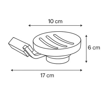 Imagem de Saboneteira de Parede Cromada Louça e Latão Premium