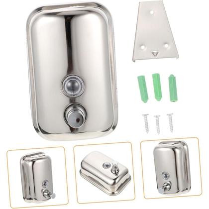 Saboneteira Dispenser 1 L Sabonete Líquido Álcool Gel Inox - Nilosdecor Imagem de Saboneteira Dispenser 1 L Sabonete Líquido Álcool Gel Inox