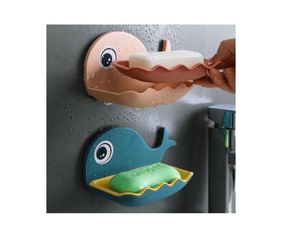 Imagem de Saboneteira Infantil De Parede Baleia Jacaré Com Adesivo Camada Dupla