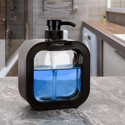 Imagem de Saboneteira p/Sabonete Liquido 300ml Loção, Creme Preto