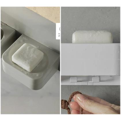 Imagem de Saboneteira Porta Sabonete de Parede Com Adesivo Bege - Eleve SPE100BGF Ou