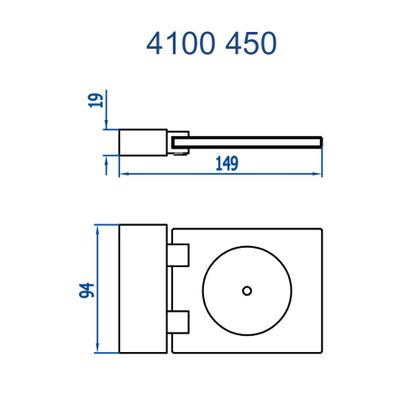 Imagem de Saboneteira Preto Fosco Suporte Vidro Horus 4100 BK450 Fani