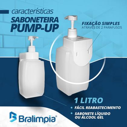 Imagem de Saboneteira PUMP UP Capacidade 1 Litro BRALIMPIA 