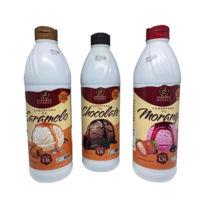 Imagem de Sabores Nobre Kit Com 3 Potao De 1.3kg Cada Cobertura Doces