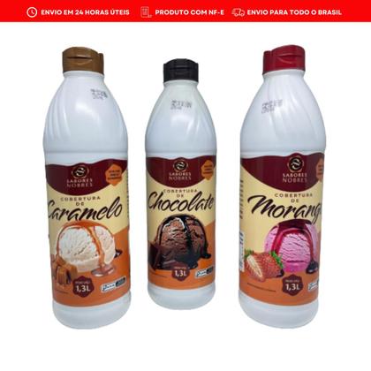 Imagem de Sabores Nobre Kit Com 3 Potao De 1.3kg Cada Cobertura Doces