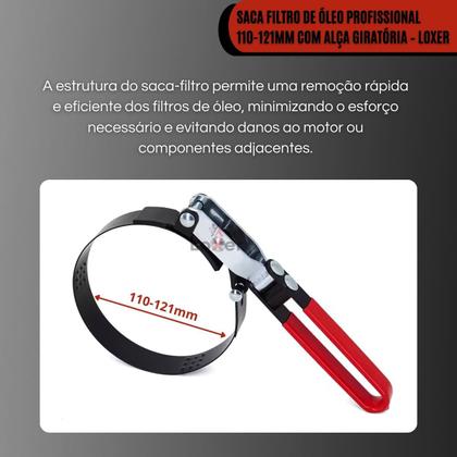 Imagem de Saca Filtro De Óleo 110 - 121mm Com Alça Giratória  Loxer