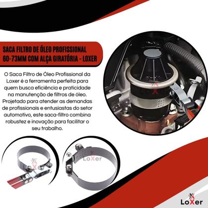 Imagem de Saca Filtro De Óleo Profissional 60-73mm Com Alça Giratória  Loxer