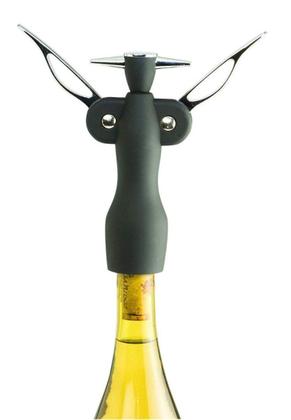 Imagem de Saca rolhas de metal abridor de vinhos luxo 18 cm