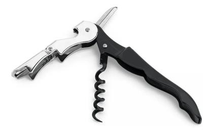 Imagem de Saca rolhas e abridor de garrafa vinho de metal reforçado