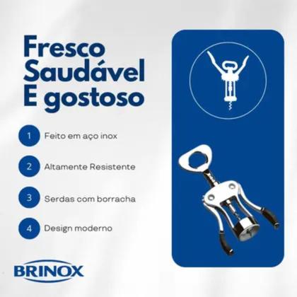 Imagem de Saca Rolhas Para Vinho Em Aço Inox Acessórios Vinho Brinox