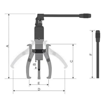 Imagem de Sacador Hidraulico De Polia  20 Ton  Sp20000 Bovenau 