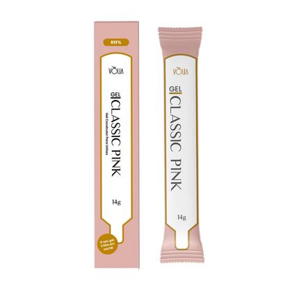 Imagem de Sachê Gel Construtor Classic Pink Vlia + Pote Reutilizável