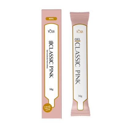 Imagem de Sachê Gel Construtor Classic Pink Vòlia + Pote Reutilizável