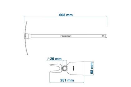 Imagem de Sacho 2 Pontas com Cabo 60cm Laranja