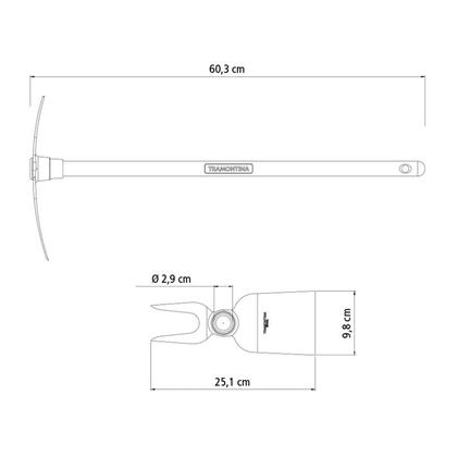 Imagem de Sacho 2 Pontas Tramontina de Aço 60cm Cabo de Madeira