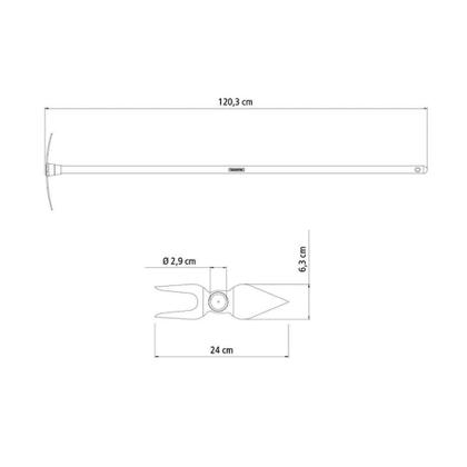 Imagem de Sacho Coração Duas Pontas Tramontina Em Aço Com Cabo De Madeira 120 Cm Tramontina