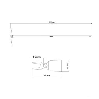 Imagem de Sacho Duas Pontas Tramontina Em Aço Com Cabo De Madeira 120 Cm Tramontina