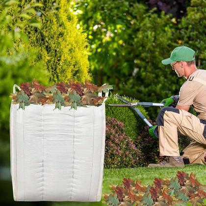 Imagem de Saco Big Bag Reforçado 1000 kg 1m 90x90x120 cm Ensacar Reciclagem Latinhas Jardinagem Reforçado