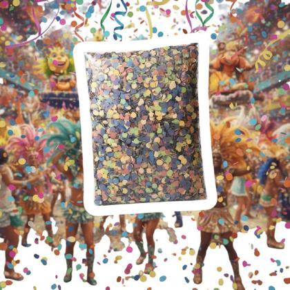 Imagem de Saco de Confete De Carnaval Colorido Confete De Papel 100g
