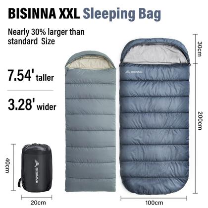 Imagem de Saco de Dormir BISINNA XXL Impermeable para Adultos 3-4 Estaciones