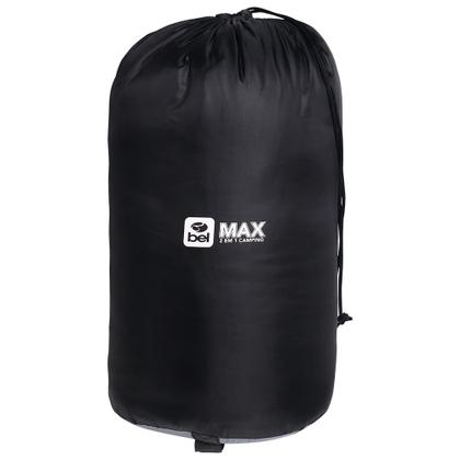 Imagem de Saco de Dormir Casal Max 2 em 1 Camping Preto e Cinza Bel