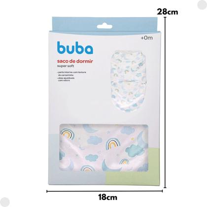 Imagem de Saco de Dormir Infantil P/ Bebês Soft C/ Estampa Azul 18801 - Buba