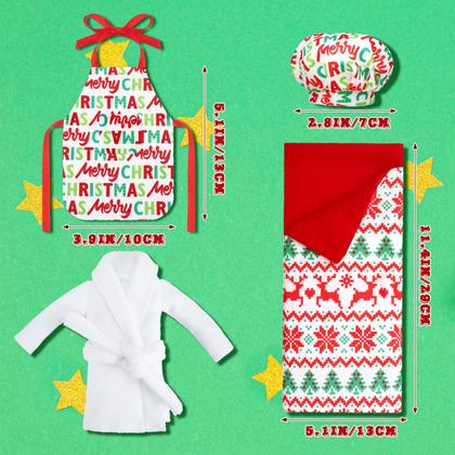 Imagem de Saco de Dormir para Bonecas Skylety - Conjunto de Acessórios de Natal com Tema de Rena