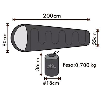 Imagem de Saco de Dormir Suporta de 5 a 15 Graus Celsius Ultralight Verde Camping Acampamento Pesca Guepardo