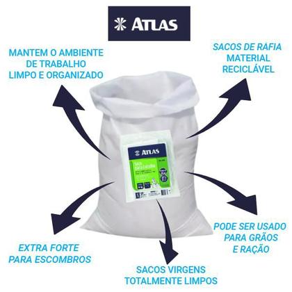 Imagem de Saco De Entulho Reforçado Atlas Kit Com 15 Unidades 40kg