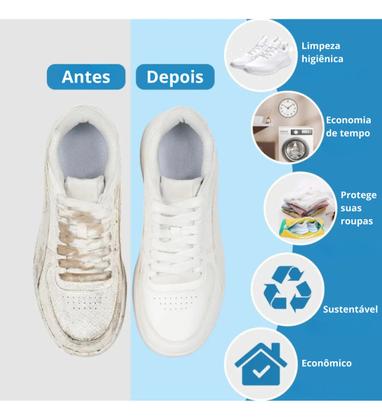 Imagem de Saco De Lavagem Tenis Sapatos Para Máquina De Lavar COR:CINZA