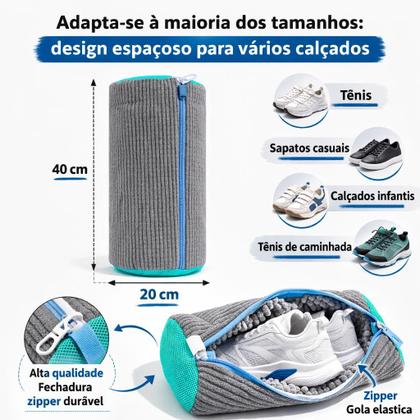 Imagem de Saco De Lavagem Tenis Sapatos Para Máquina De Lavar