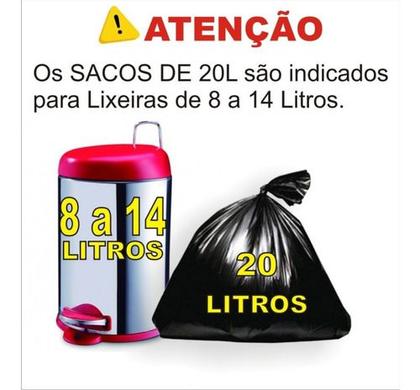 Imagem de Saco De Lixo 10 Litros Preto 100 Unidades Fabricante