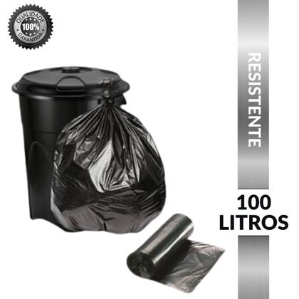 Saco de Lixo 100 L Uso Pesado Grosso Resistente 50 unidades - Ecom. Imagem de Saco de Lixo 100 L Uso Pesado Grosso Resistente 50 unidades