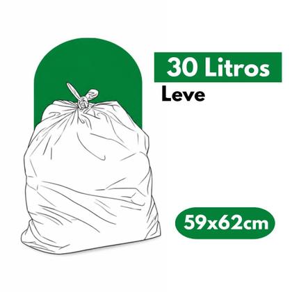Imagem de Saco de Lixo 30 Litros Preto Leve - 100 Unidades