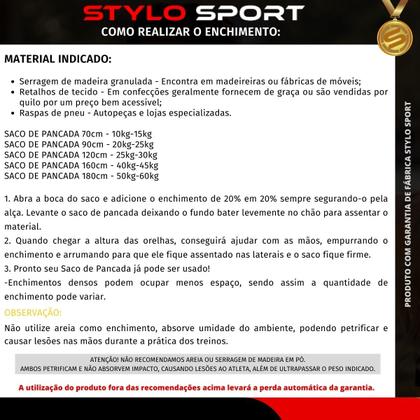 Imagem de Saco de pancada 120cm profissional boxe + 2 luvas de treino (infantil)