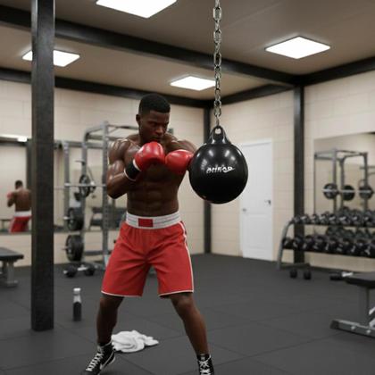 Imagem de Saco De Pancada Aqua Boxe Treino Arte Marcial Tamanho G Preto