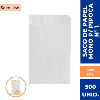 Imagem de Saco De Papel Mono Para Pipoca N 1, 2, 3 e 4 com 5000 Unidades