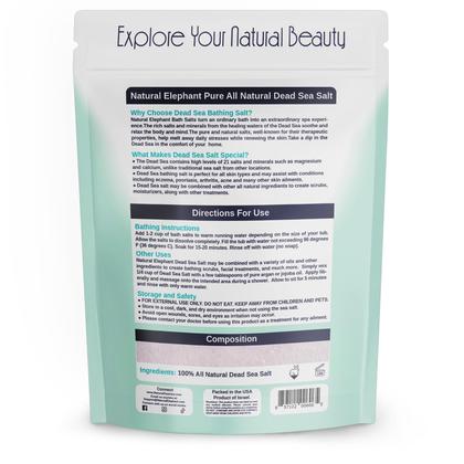 Imagem de Saco de sal de banho Natural Elephant Dead Sea de 4,54 kg (160 onças)