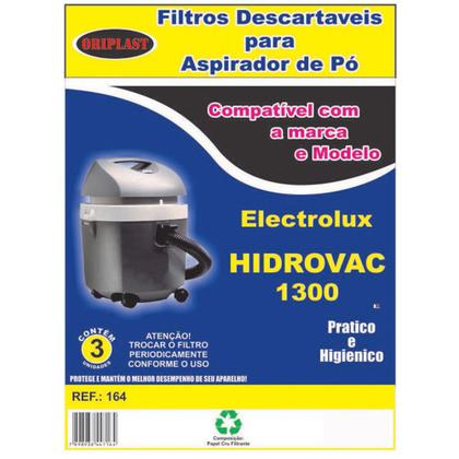 Imagem de Saco Descartável Aspirador De Pó Electrolux Hidrovac Com 3 Unidades