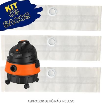 Saco do Aspirador de Pó Black&Decker BDAP10 Refil Compatível - Kit c/03 Coletor Descartável Robusto - All Clean Imagem de Saco do Aspirador de Pó Black&Decker BDAP10 Refil Compatível - Kit c/03 Coletor Descartável Robusto