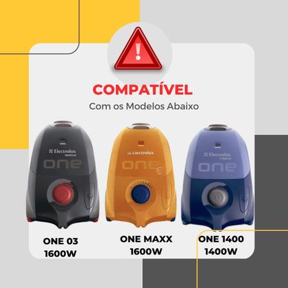 Imagem de Saco do Aspirador de Pó Electrolux Descartável One 1600W Refil Compatível Eletrolux com 03 Unid.