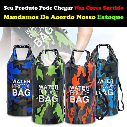 Imagem de Saco Impermeável Prova D'agua Water Bag Bolsa 20L Estampada Praia Piscina