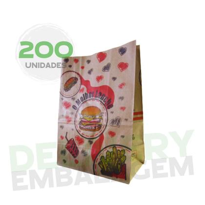 Saco Kraft Melhor Lanche 18x10,5x24 70g 10 Unidades - Nh Pel Imagem de Saco Kraft Melhor Lanche 18x10,5x24 70g 10 Unidades