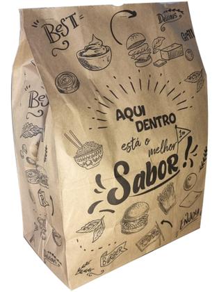 Imagem de Saco Kraft sos G 24x31x15 C/100 unidades